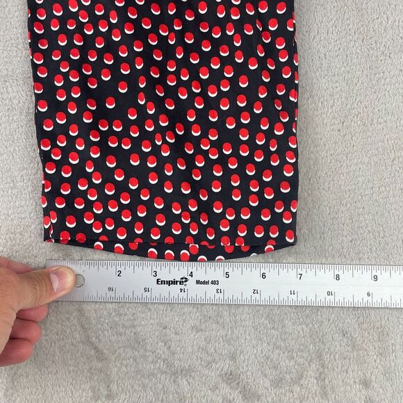 L'AGENCE Abrinne Pants Women 10 Black‎ Multi 100% Silk Hidden Back Zip Designer - Picture 14 of 16